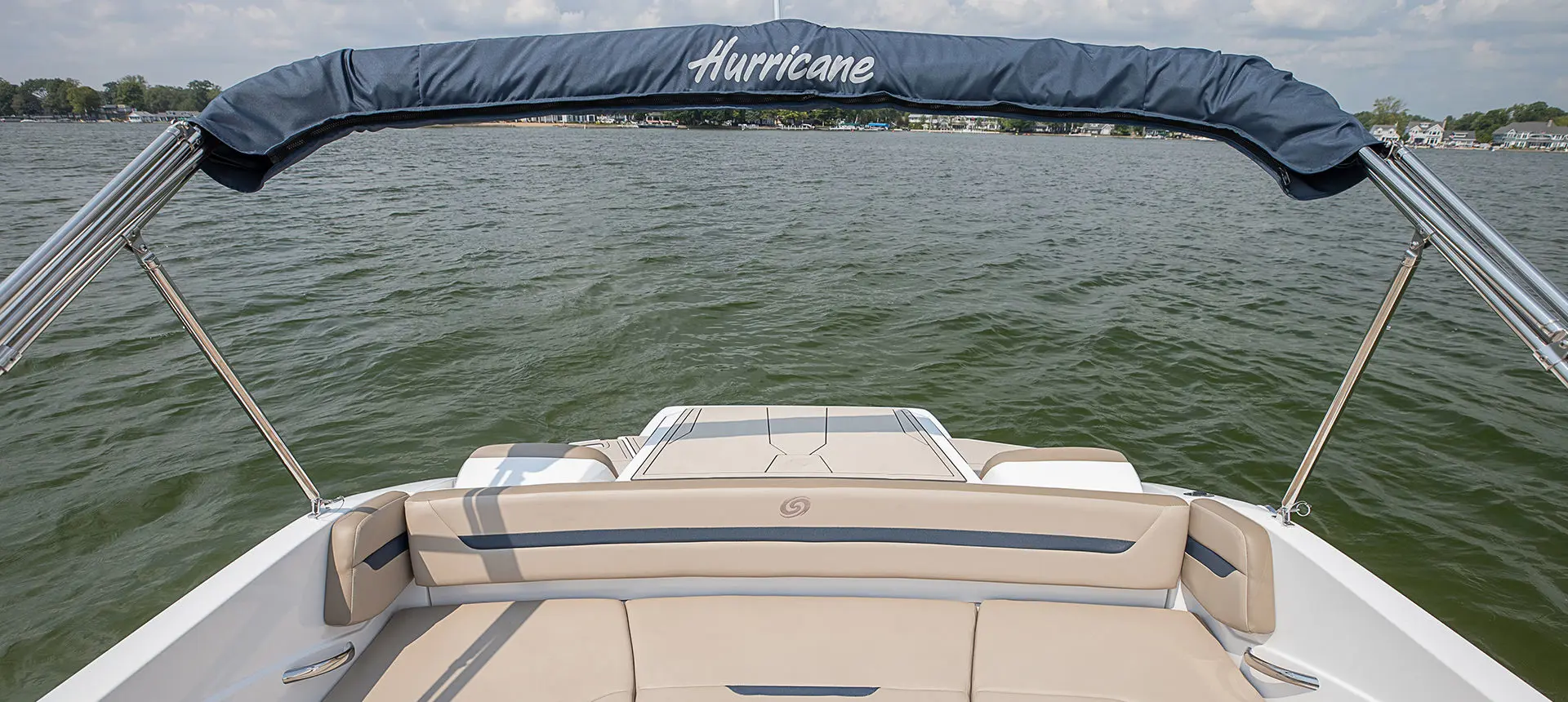 sundeck pad on a hurricane sundeck sport i/o boat