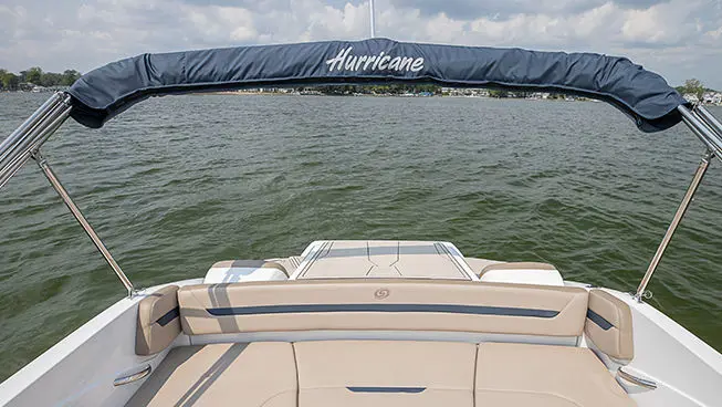 sundeck pad on a hurricane sundeck sport i/o boat