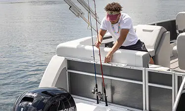 A group of four fishing on their Hurricane