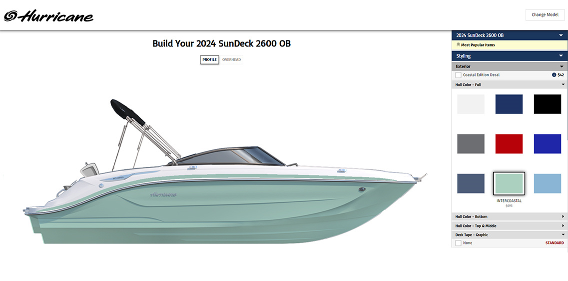 Hurricane Deck Boats