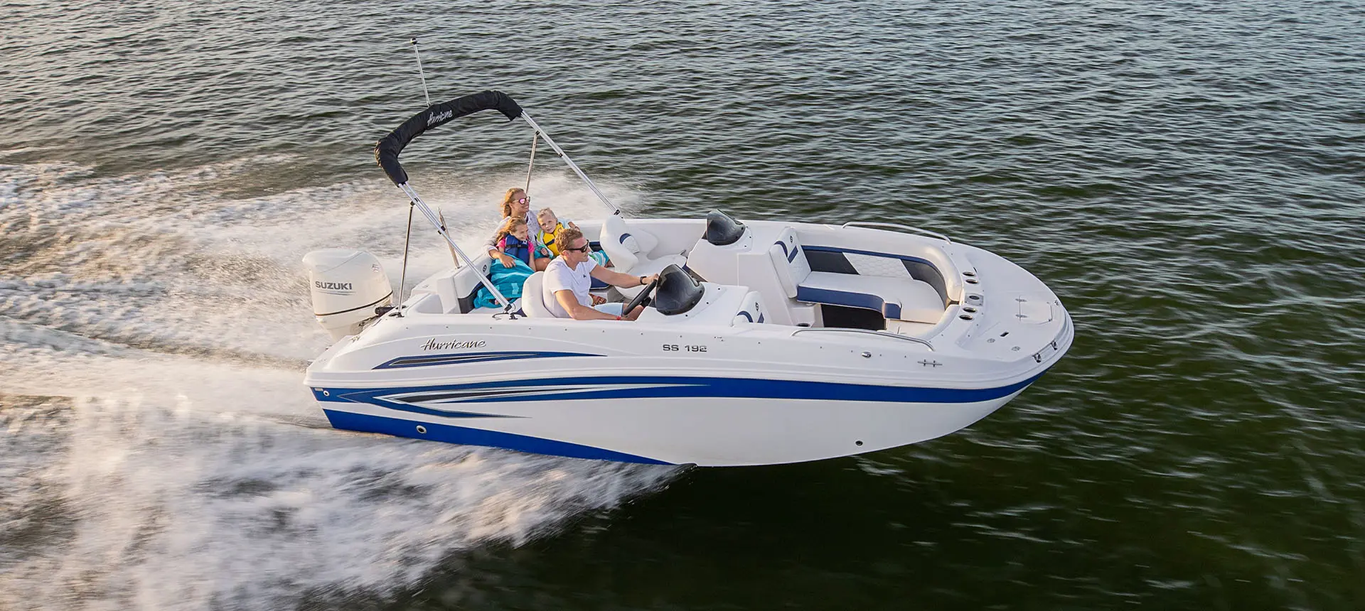 Specs: SunDeck Sport 192 OB | Hurricane Deck Boats