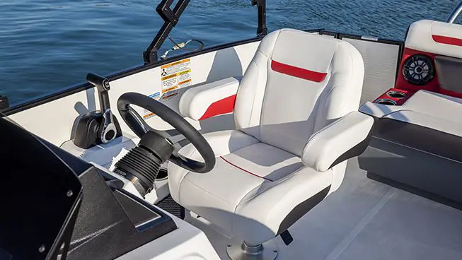 captain's chair on a hurricane fundeck boat