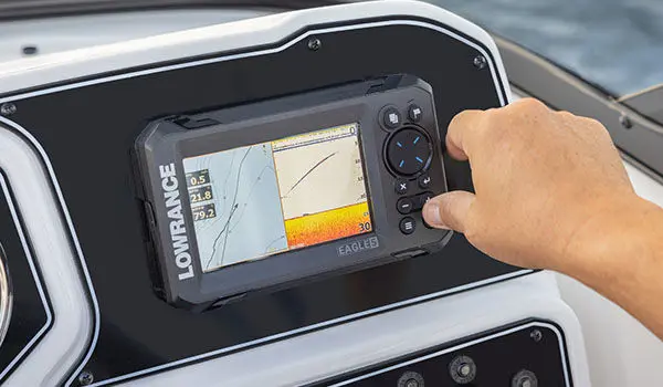 Depth finder digital control on a Hurricane 2050 OB.