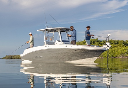 Explore Hurricane Center Console deck boats.
