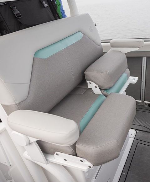 Bolster seating on a Hurricane Center Console boat.