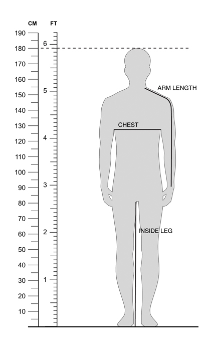 Men's Size Chart Image