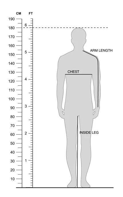 Men's Size Chart Image