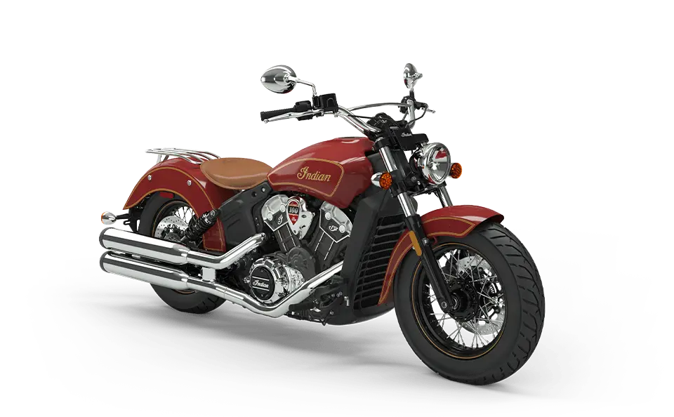 2020 Indian Scout 100th Anniversary Motorcycle Red With Gold Trim - 2020 Indian Motorcycle Paint Colors