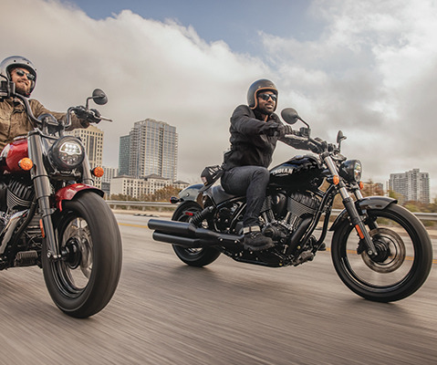Image du Indian Motorcycles Riders Group sur les routes