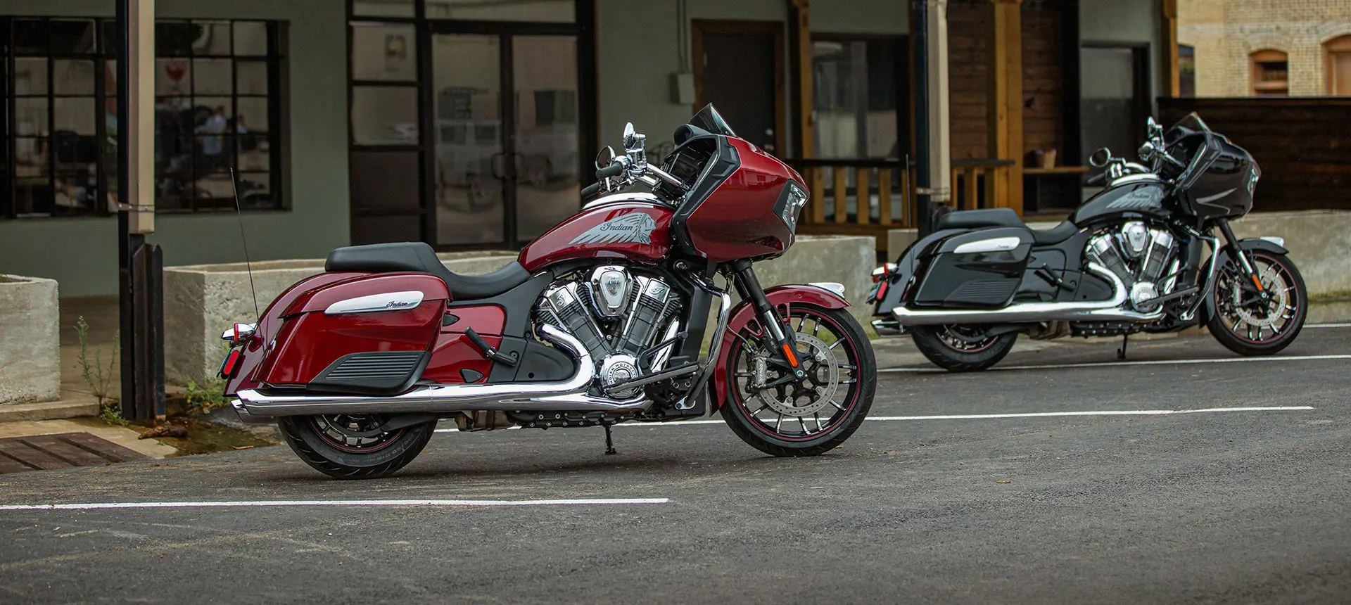 2 indian challenger motorcycles