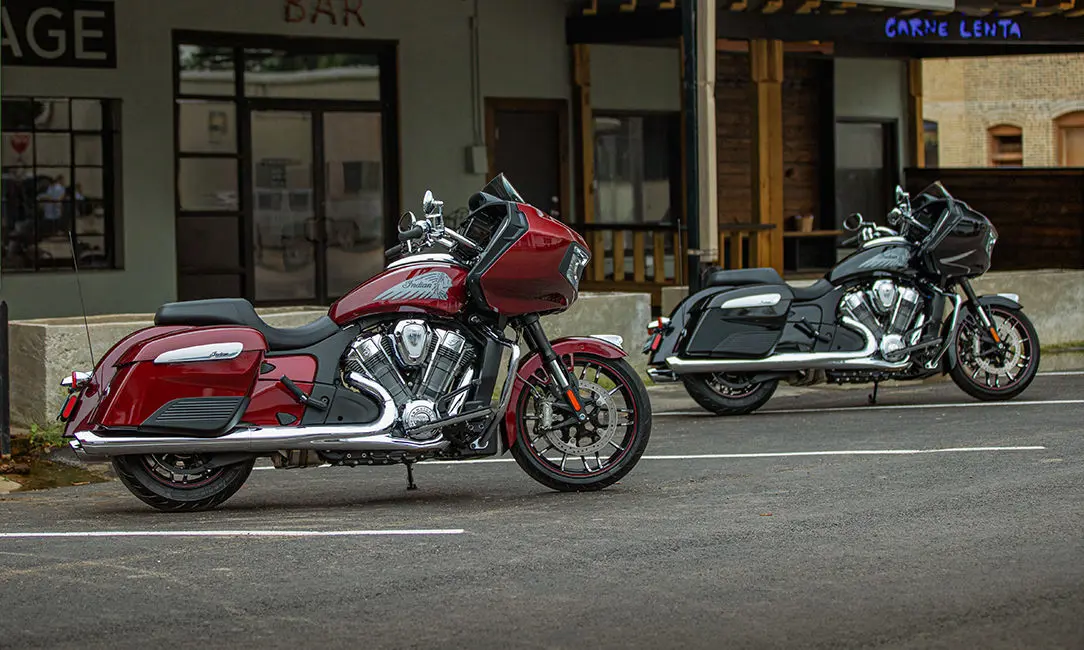 2 indian challenger motorcycles
