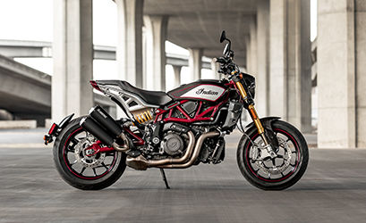 indian ftr motorcycle parked