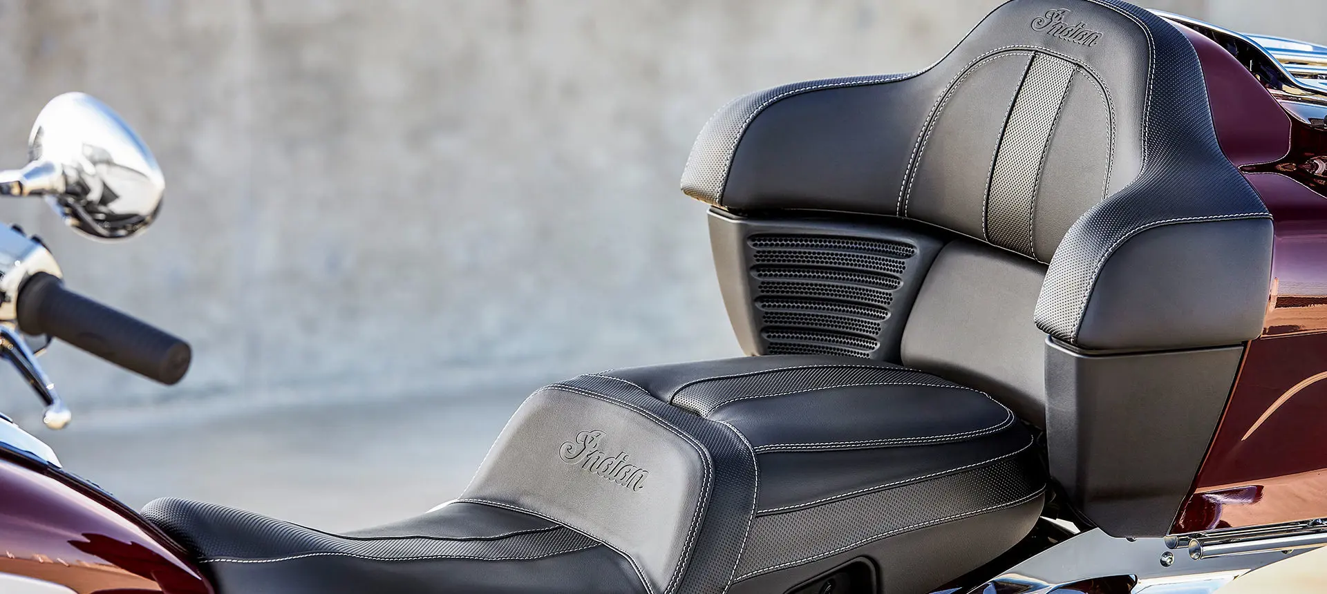 passenger seating on an indian roadmaster motorcycle