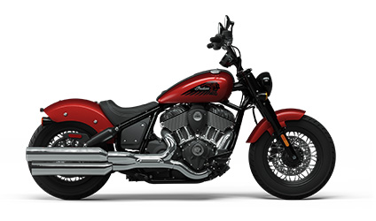 ruby metallic indian chief bobber motorcycle