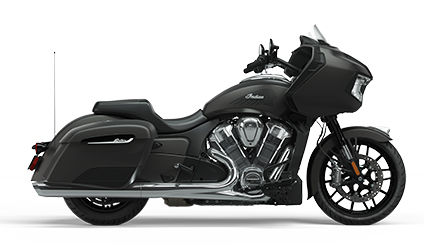 black metallic indian challenger motorcycle