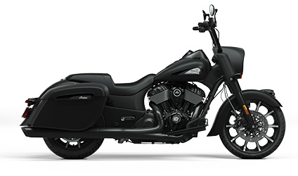 black smoke indian springfield dark horse motorcycle