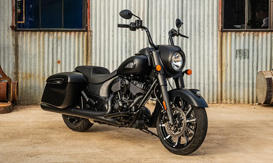 black smoke indian springfield motorcycle