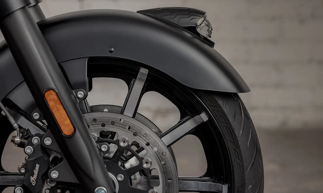 front fender on an indian dark horse motorcycle