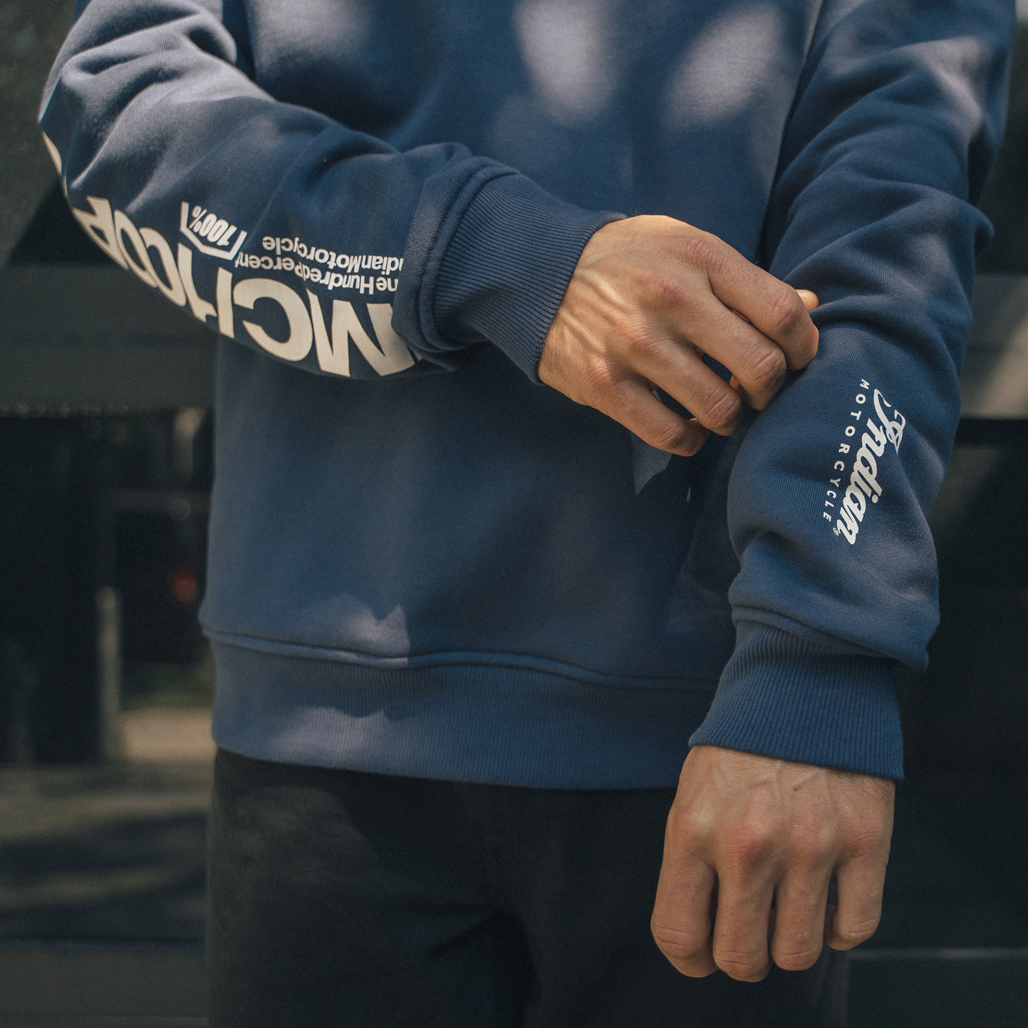 Men's IMC X 100% Sweatshirt, Navy | Indian Motorcycle