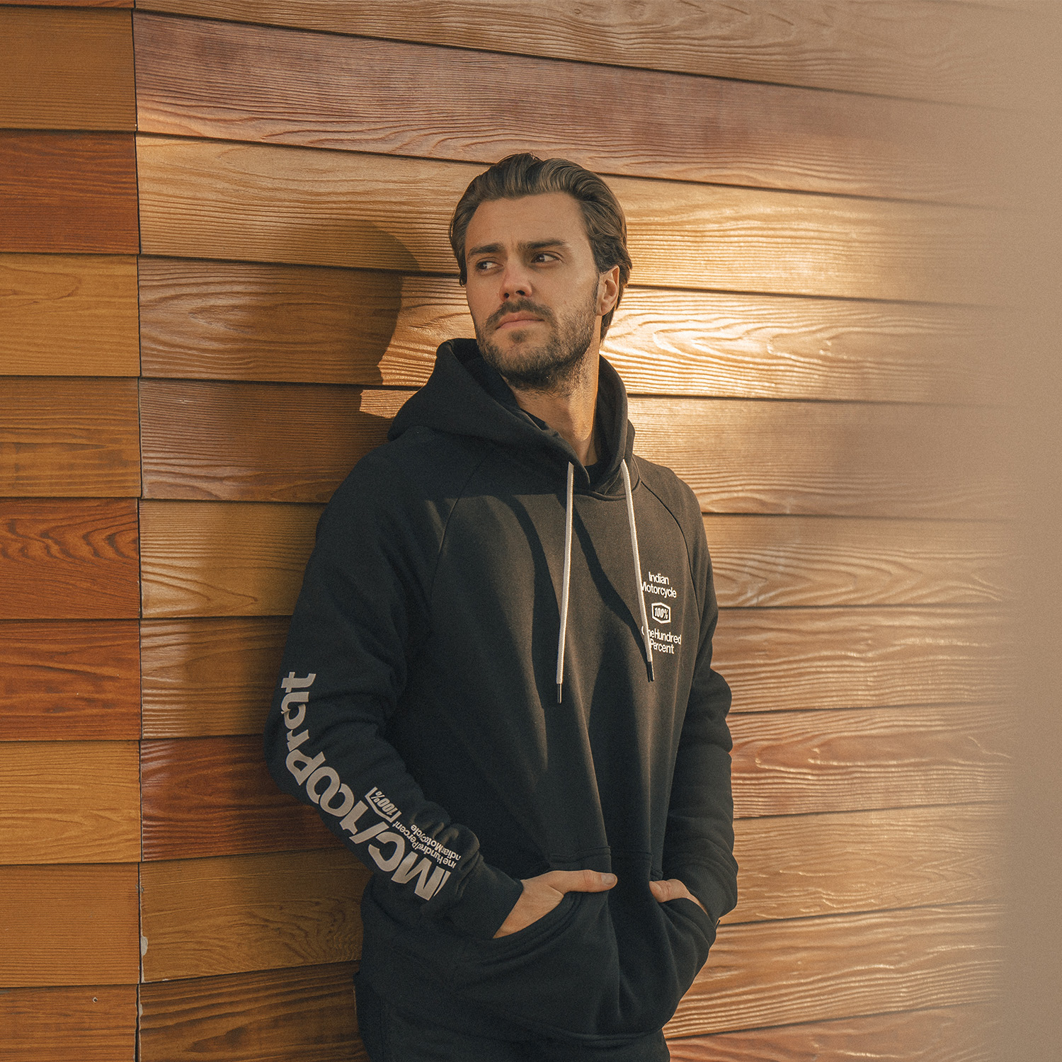 Men's IMC X 100% Hoodie, Black | Indian Motorcycle EN-CA