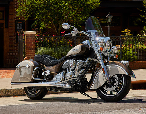 side profile of an indian springfield motorcycle