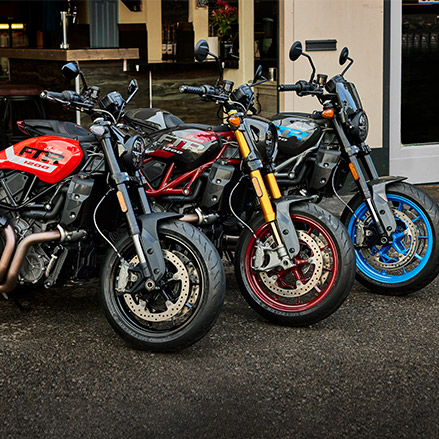 Indian FTR Standard motorcycle showcasing its practicality for everyday street riding.