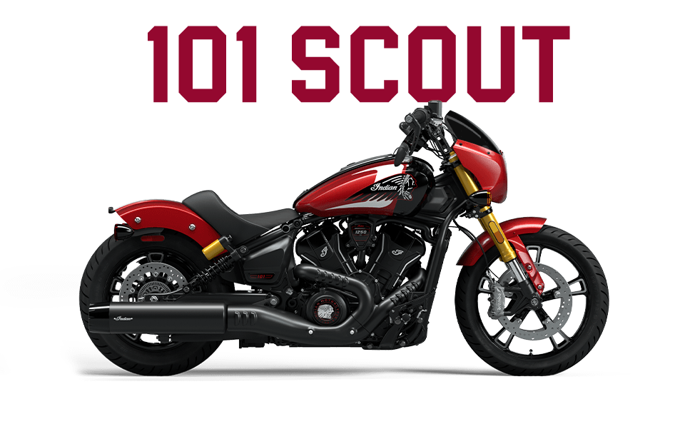 2025 Indian 101 Scout Motorcycle. 