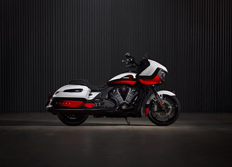 Side profile of a 2025 Indian Challenger Elite motorcycle.