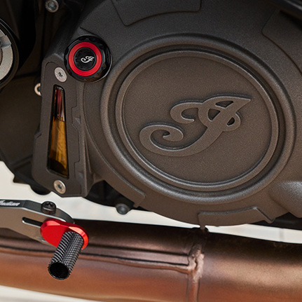 Style accessories for an Indian FTR standard-style motorcycle.