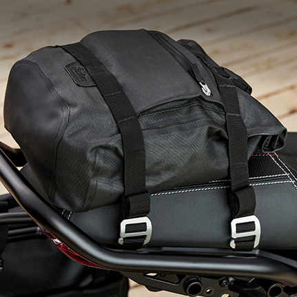 Luggage & Racks for an Indian FTR standard-style motorcycle.