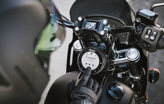 Bike technology upgrade on an Indian Motorcycle. 