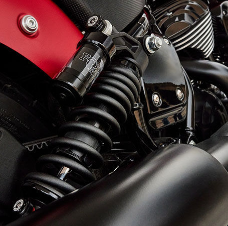 Performance shock upgrades on an Indian Motorcycle. 