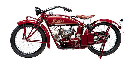 Historic racing Indian Motorcycle model.