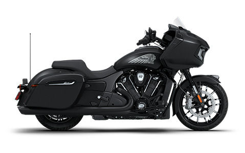 Side profile of an Indian Bagger motorcycle with race-inspired DNA.