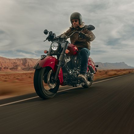Classic styling on an Indian Cruiser motorcycle.