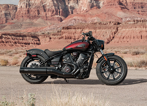 Side profile of the 2026 Indian Scout Bobber 125th Anniversary Edition cruiser motorcycle.