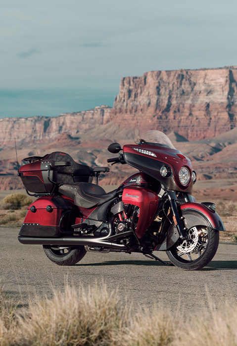 Side profile of the 2026 Indian Roadmaster 125th Anniversary Edition touring motorcycle.