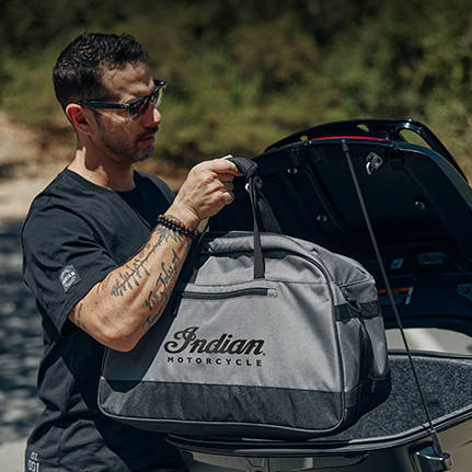 Explore storage accessories for Indian Pursuit motorcycles.