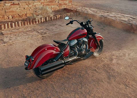 Overhead view of the 2026 Indian Chief Vintage motorcycle.