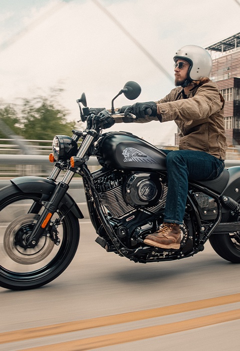 Side profile of a 2025 Indian Chieftain PowerPlus Dark Horse with 112 motorcycle in the Black Smoke colorway.