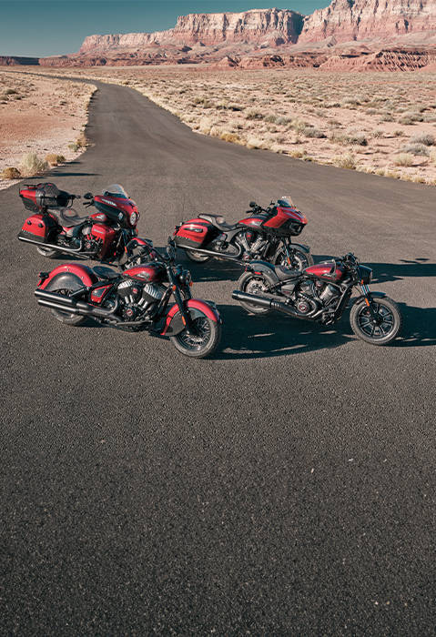 The 2026 Indian 125th Anniversary Edition lineup of motorcycles.