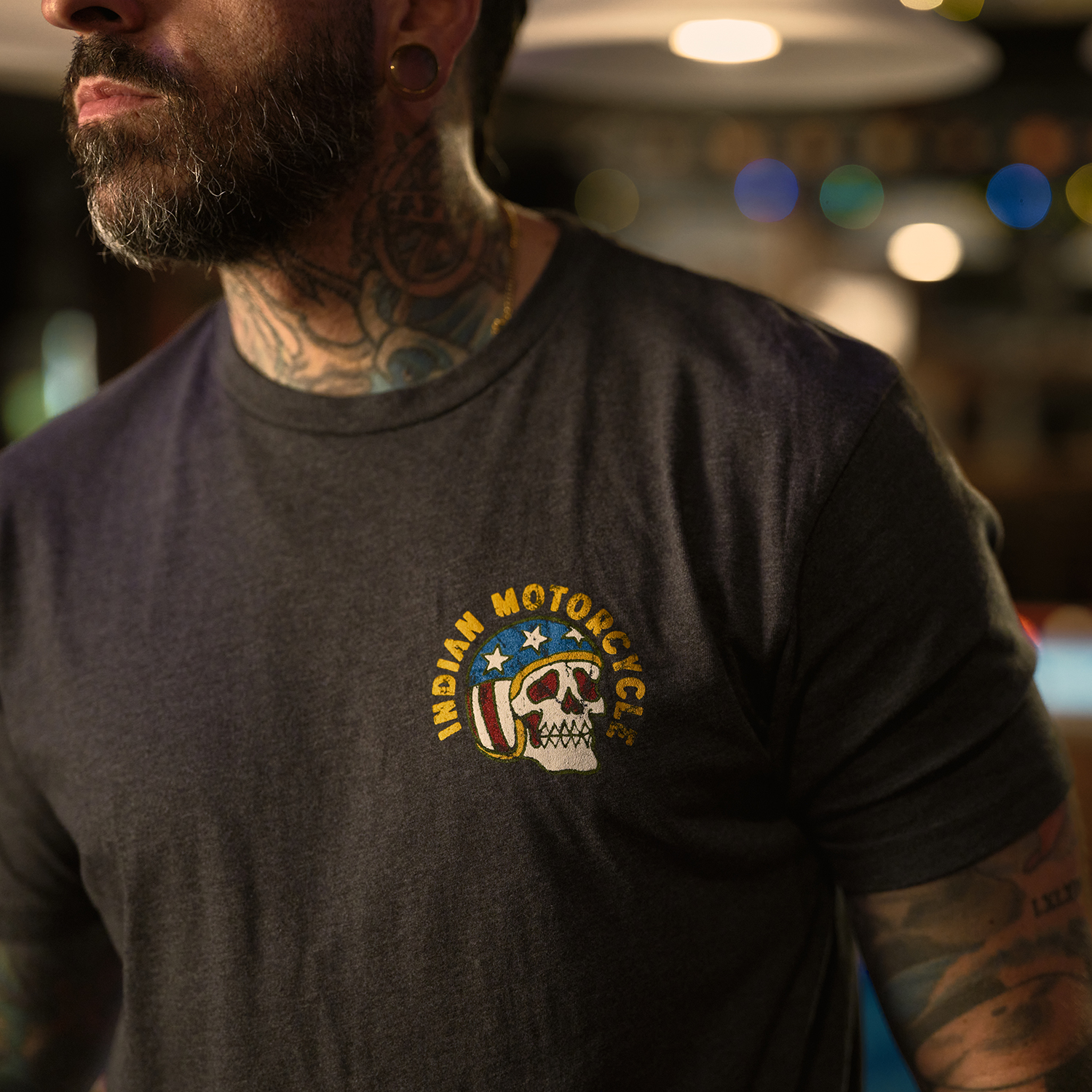 Men's IMC X HH Speed Shop T-shirt, Gray | Indian Motorcycle