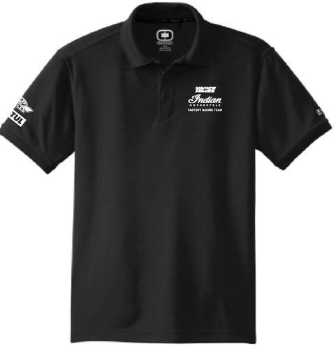 Indian Motorcycle 刺繍ボウリングシャツ Race Replica Polo, Black | Indian Motorcycle