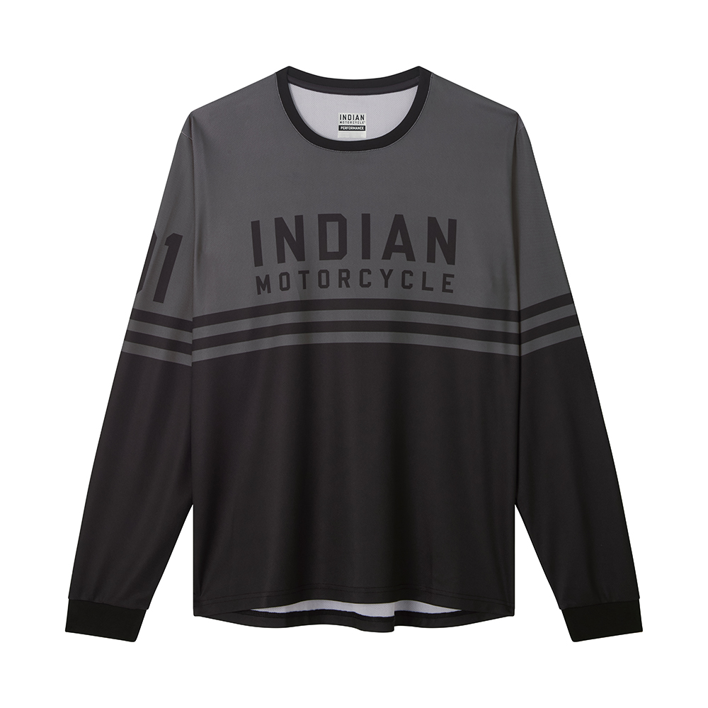 Men's Logo Headdress Racing Long Sleeve T-Shirt, Black | Indian