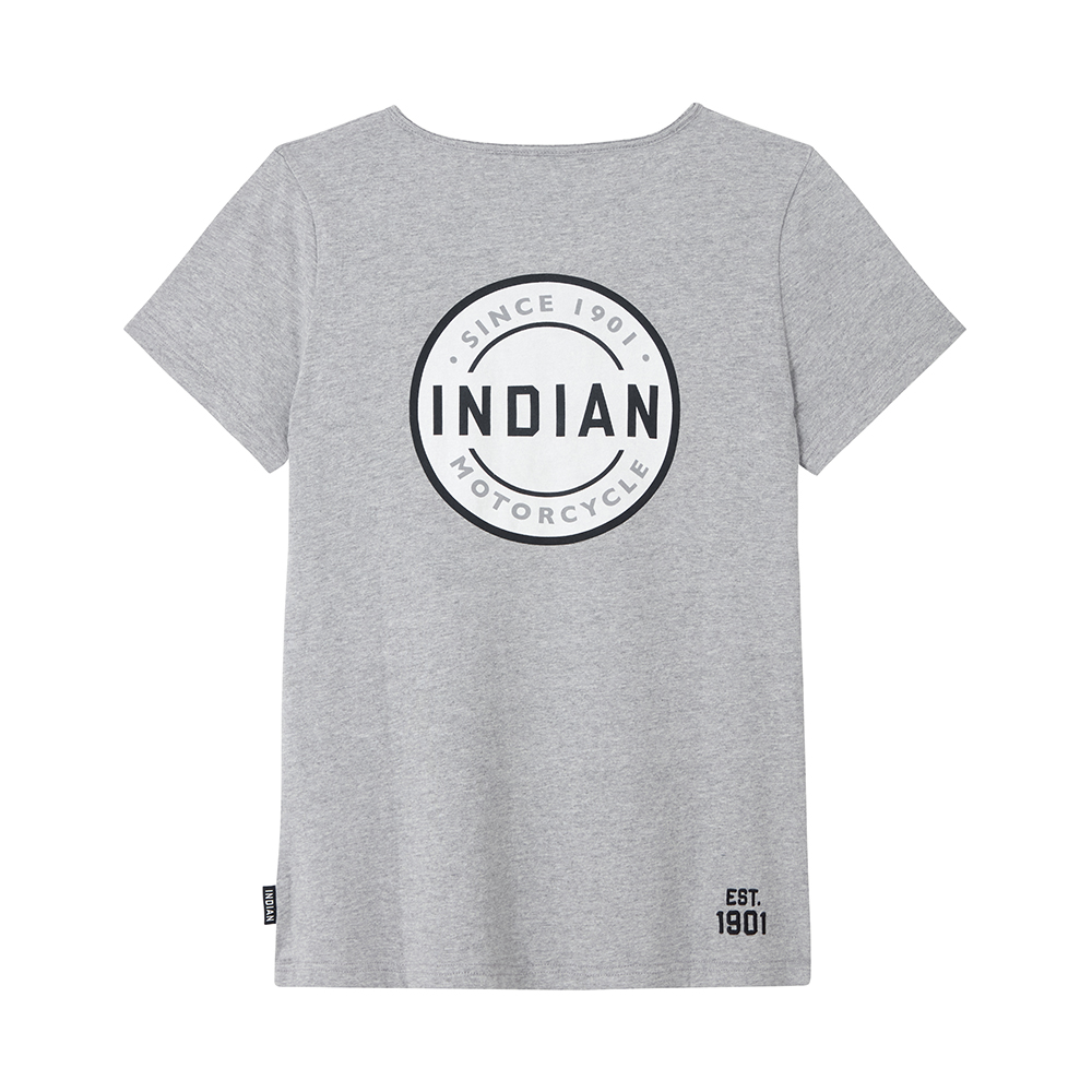 Women's Icon Block T-Shirt, Gray | Indian Motorcycle