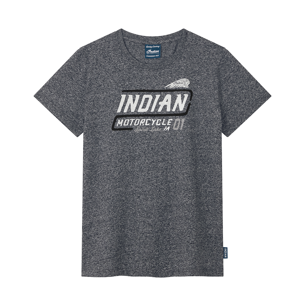 Women's Spirit Lake Graphic T-Shirt, Gray | Indian Motorcycle