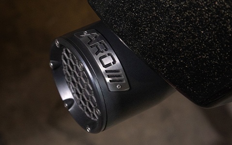 Close-up detail of an Indian Motorcycle Powerplus Engine. 