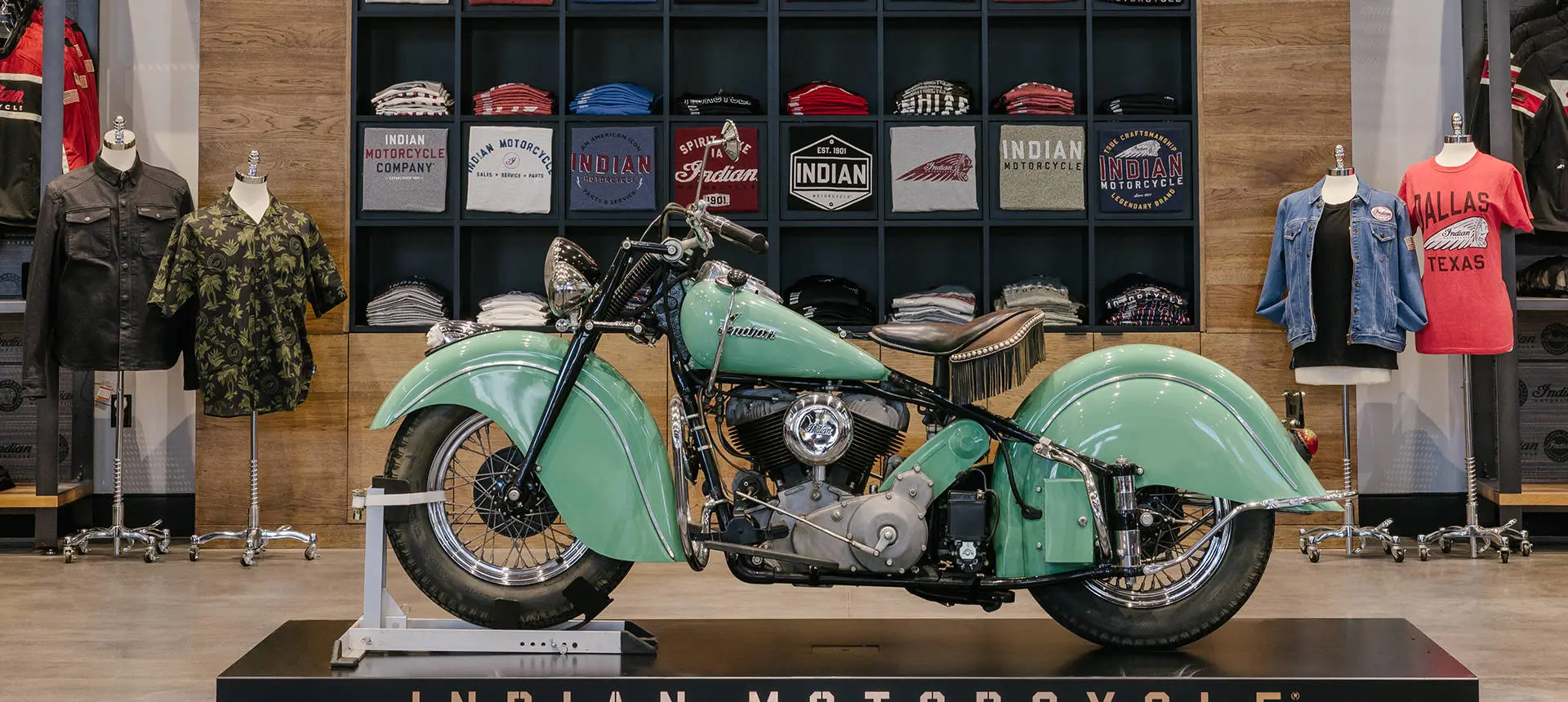 Indian Motorcycle sales floor.