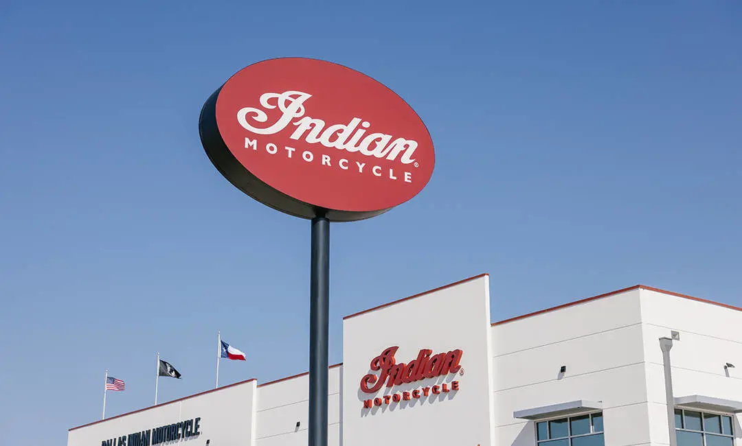 Indian Motorcycle dealer store.
