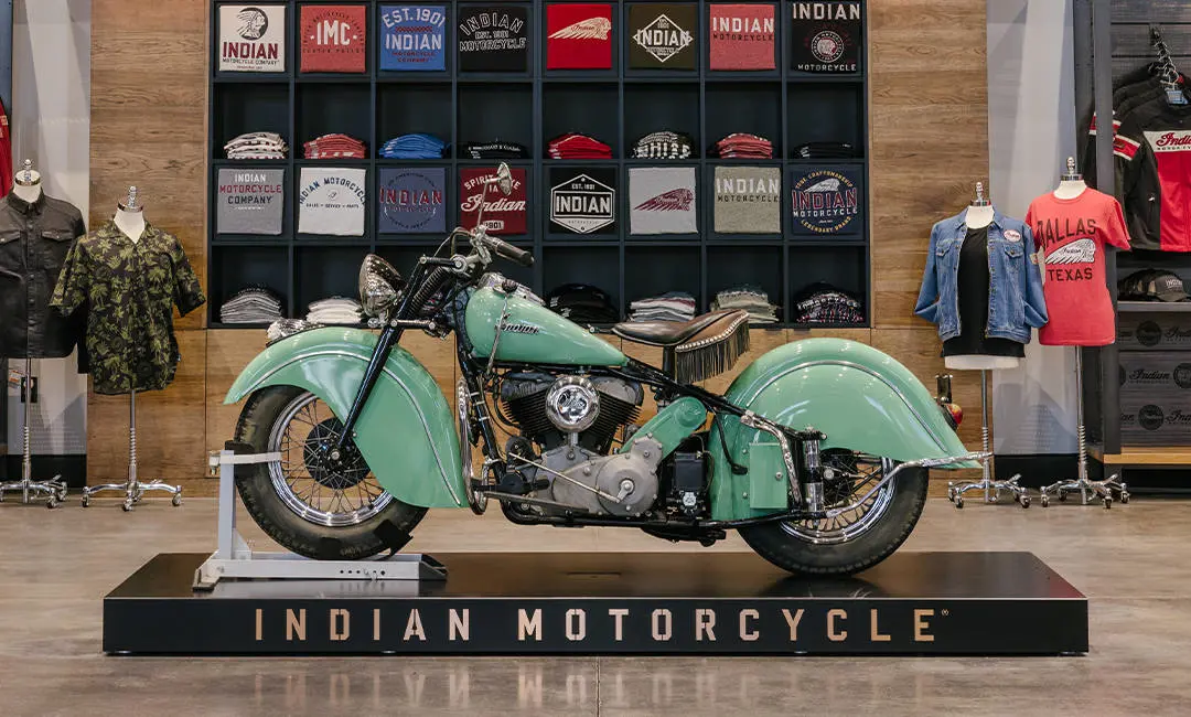 Indian Motorcycle sales floor.
